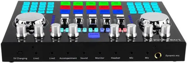 Alt view image 4 of 7 - K1 Computer Phone Voice Changer HIFI Live Sound Card Mixer Board Streaming Audio Bluetooth 5.0 Universal