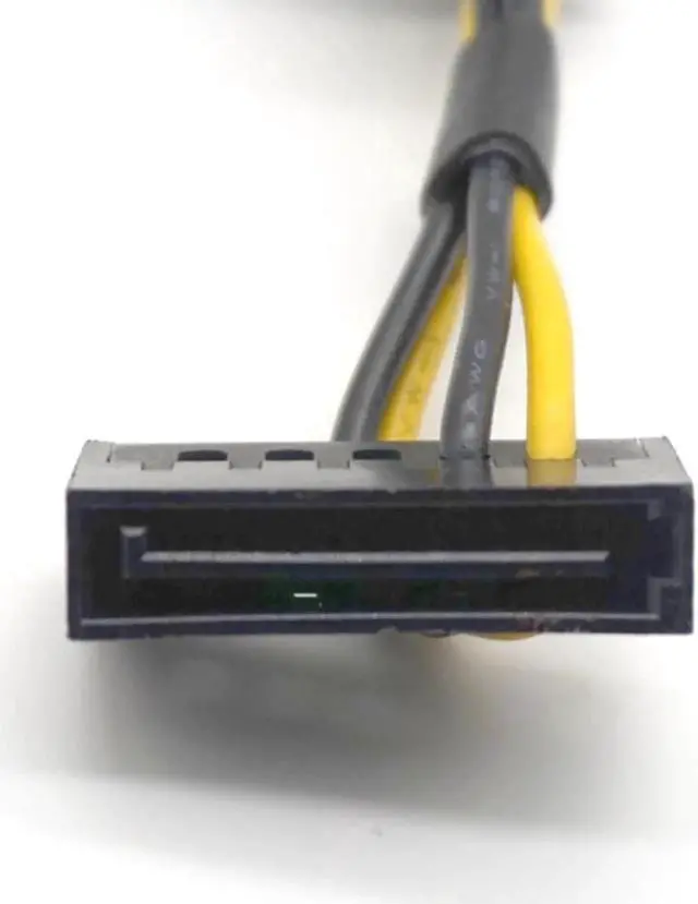 Alt view image 5 of 7 - 15 Pin SATA Cable Male to 4-Port Cooler Cooling Fan 3 Pin Socket 12V Power Supply Cable CORD 22AWG Wire for PC DIY