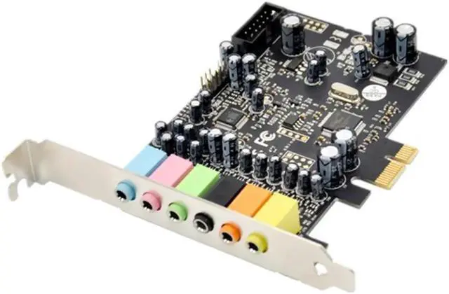Alt view image 3 of 7 - PCIE 7.1CH Sound Card Stereo Surround Sound PCI-E Built-In 7.1 Channel Audio Audio System CM8828