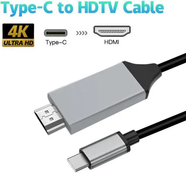 Main image of Type C To HDMI USB 3.1 To HDMI Compatible Adapter Cable Type C To HDTV 30Hz 4K USB C Cable Extend Adapter For MacBook PC Monitor