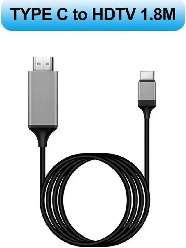 Alt view image 3 of 7 - Type C To HDMI USB 3.1 To HDMI Compatible Adapter Cable Type C To HDTV 30Hz 4K USB C Cable Extend Adapter For MacBook PC Monitor
