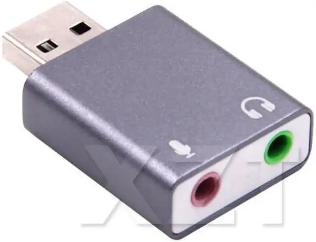 Alt view image 6 of 7 - External USB Sound Card Ultra-portable HIFI Magic Voice 7.1CH Microphone-in Audio-out port Free Drive Plug Sound Card