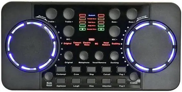 Alt view image 7 of 7 - V300 PRO Sound Card 10 Sound Effects Bluetooth Noise Reduction mixers Headset mic Voice Control for Phone PC