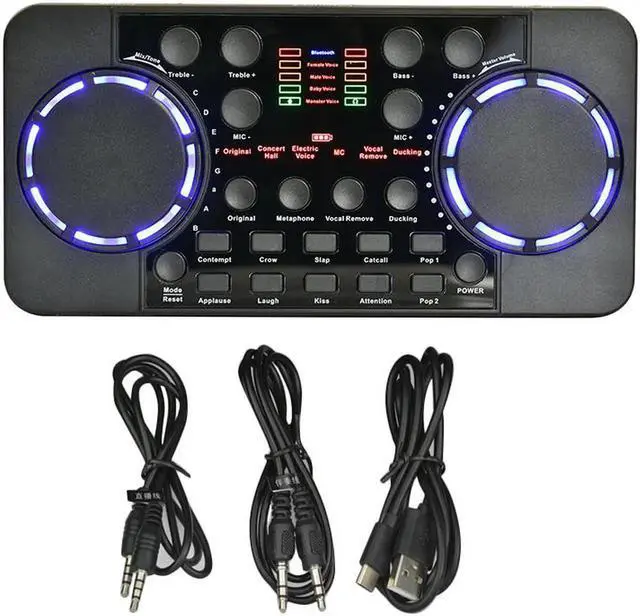 Main image of V300 PRO Sound Card 10 Sound Effects Bluetooth Noise Reduction mixers Headset mic Voice Control for Phone PC