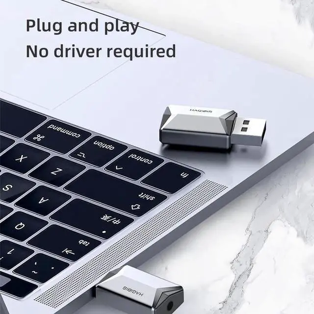 Alt view image 4 of 7 - 2 in 1 USB Sound Card Portable External 3.5mm Microphone Audio Adapter for PC Laptop PS4/5 Earphone Speaker Windows Mac