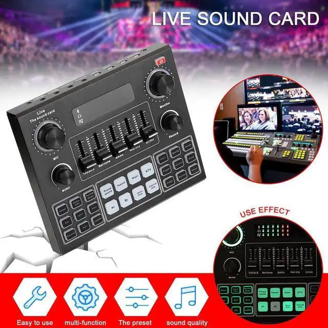 Alt view image 6 of 7 - V9 Audio Sound Card 3.5mm Microphone Headset Live Broadcast Studio Phone Computer Sound Adapter for Phone Computer