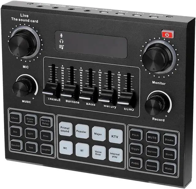 Main image of V9 Audio Sound Card 3.5mm Microphone Headset Live Broadcast Studio Phone Computer Sound Adapter for Phone Computer