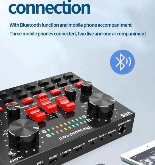 Alt view image 3 of 7 - Bluetooth sound card live broadcast equipment Web live entertainment for mobile phone/PC