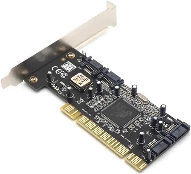 Alt view image 6 of 7 - Pci 4 Port Expansion Card Sata Controller Pci Raid Card Pci To Sata Adapter Sata Pci Converter Card For Desktop/Computer