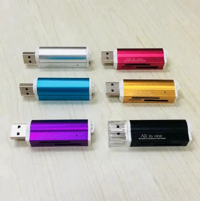 Alt view image 5 of 7 - 2PCS 4 in 1 Micro USB 2.0 Memory Card Reader usb Adapter for Micro SD card TF M2 MMC MS PRO DUO Card Reader