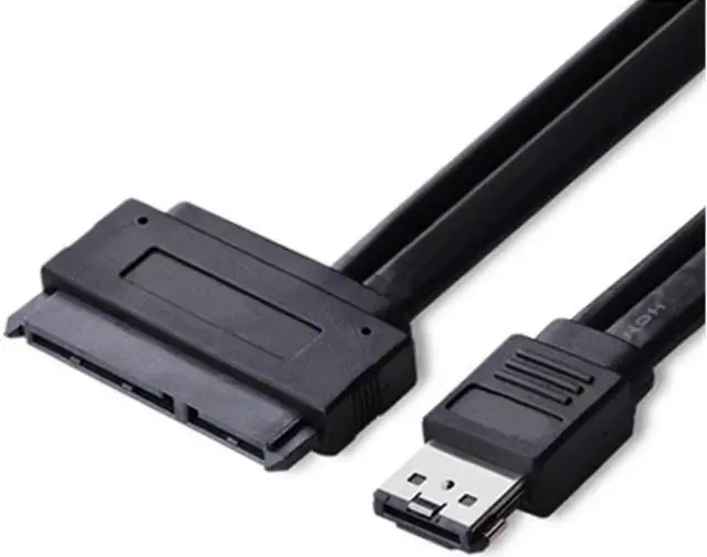 Alt view image 2 of 5 - Dual Power eSATA USB 12V 5V Combo to 22Pin SATA USB Hard Disk Cable 22Pin SATA is (7pin+15Pin) Power Over eSATA connector