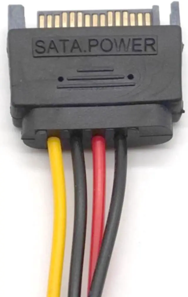 Alt view image 6 of 7 - 5pcs SATA Power Extension Cable Serial ATA 15pin Male to Molex IDE 4pin Female Power Supply for HDD hard disk hard drive