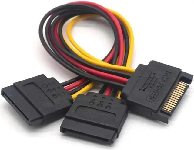 Alt view image 7 of 7 - 5PCS SATA 15Pin Power Cable Male to Female extension Cable Adapter for HDD Hard Drive