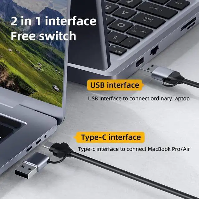 Alt view image 7 of 7 - HDMI-compatible to USB 3.0 Type-c Video Capture Card Dual interface Video Game Grabber Record for PS5 Switch Live Camera