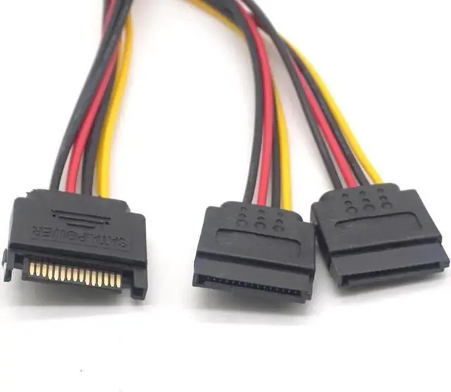 Alt view image 4 of 7 - 5PCS SATA 15Pin Power Cable Male to Female extension Cable Adapter for HDD Hard Drive