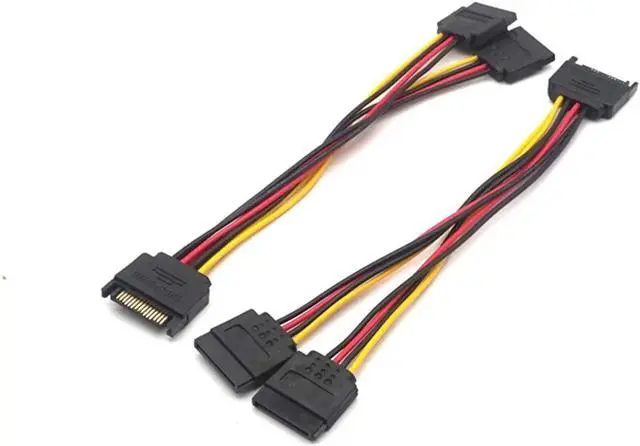 Alt view image 6 of 7 - 5PCS SATA 15Pin Power Cable Male to Female extension Cable Adapter for HDD Hard Drive