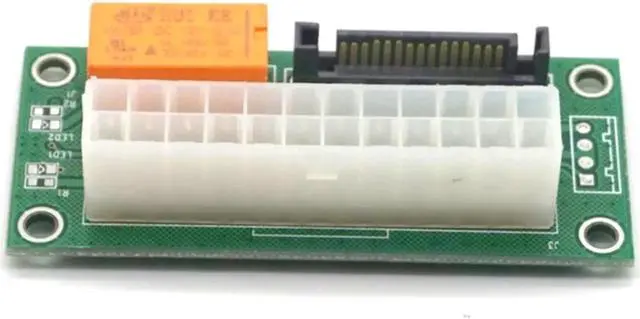 Alt view image 4 of 4 - ATX 24Pin to SATA 15Pin Dual PSU Adapter Molex Power Supply Sync Starter Extension Cable Card For Litecoin Mining Miner