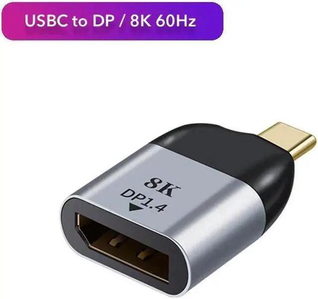 Main image of USB C To DP/Mini DP/VGA/RJ45/HDMI-compatible Adapter USB Type C 8K/4K/1080P Video 1000Mbps Lan Ethernet Converter for Macbook Gray