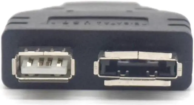 Alt view image 6 of 7 - Power ESATA to USB + ESATA Data Transfer Combo Male to USB Interface 2.0 eSATA Female Adapter
