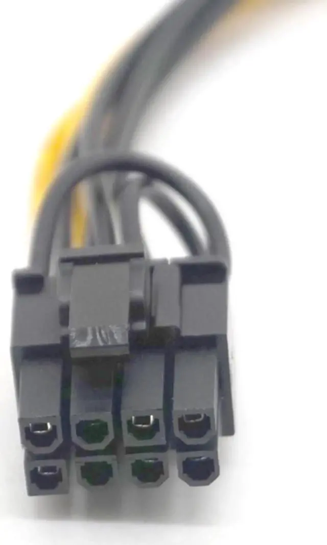 Alt view image 5 of 7 - 5PCS 15pin SATA male to 8pin(6+2) PCI-E Power Supply Cable 20cm SATA Cable 15-pin to 8 pin cable 18AWG Wire for video card