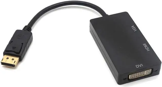 Alt view image 3 of 7 - 3 in 1 DisplayPort DP To HDMI DVI VGA Adapter Cable 1080P Display Port Converter Connector For PC Projector Laptop HDTV