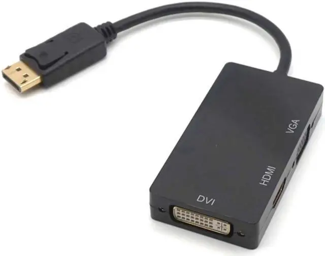 Alt view image 7 of 7 - 3 in 1 DisplayPort DP To HDMI DVI VGA Adapter Cable 1080P Display Port Converter Connector For PC Projector Laptop HDTV