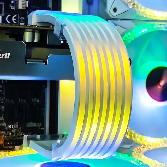 Alt view image 4 of 7 - Lamp Tape PC Backlight Flexible LED Strip Light 5V ARGB Aura Sync Multifunctional DIY for 24PIN Motherboard AL200