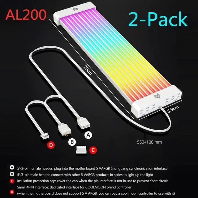 Main image of Lamp Tape PC Backlight Flexible LED Strip Light 5V ARGB Aura Sync Multifunctional DIY for 24PIN Motherboard AL200