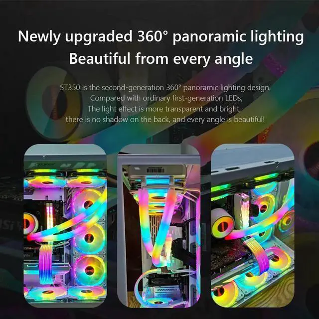 Alt view image 6 of 7 - Hose Pipe Aura Sync Luminous Sleeve Silicone Water Cooling Raditor Tube 5V 3PIN ARGB 4PIN Computer Case Decoration