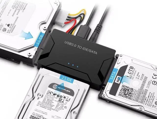 Main image of USB 3.0 to SATA IDE Hard Disk Adapter Converter Cable for 3.5 2.5 inch HDD/SSD CD DVD ROM CD-RW 3 in 1 IDE SATA Adapter