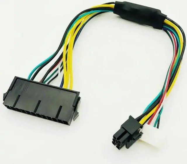 Alt view image 3 of 7 - ATX 24pin to Motherboard 2-ports 6pin Adapter PSU Power Supply Cable Cord for Z220 Z230 SFF Mainboard Server 30cm