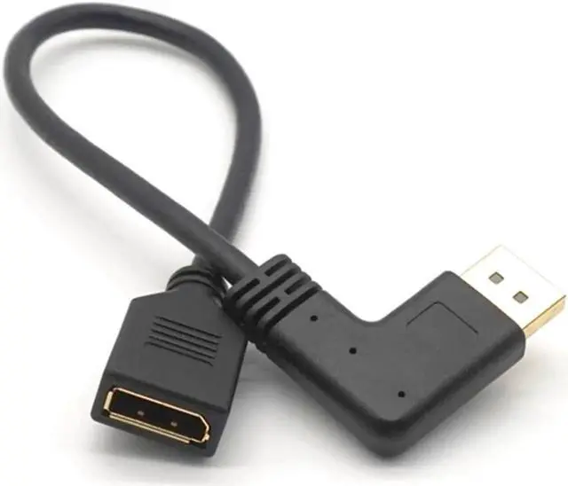 Alt view image 7 of 7 - 4K DP Extension Cable DisplayPort Male to Female Right Left Up Down Angle 90 Degree Extension Cable