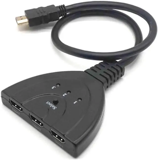 Alt view image 4 of 7 - 3 Port HDMI Splitter Adapter Cable 1080P HDMI Switcher HDMI Switch 3 in 1 out Port Switch Hub for HDTV Xbox PS3 PS4