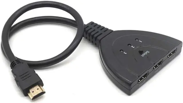 Alt view image 2 of 7 - 3 Port HDMI Splitter Adapter Cable 1080P HDMI Switcher HDMI Switch 3 in 1 out Port Switch Hub for HDTV Xbox PS3 PS4