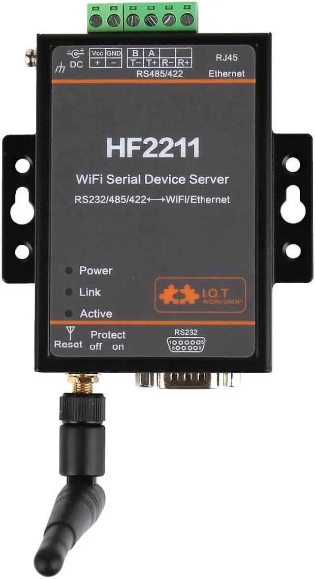 Main image of Industrial Modbus Serial RS232 RS485 RS422 to WiFi Ethernet Converter Device TCP IP Telnet Modbus 4M Flash