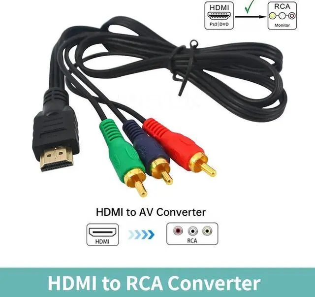 Main image of 1M HDMI to AV Scaler Adapter HD Video Composite Converter Box HD to RCA AV/CVSB L/R Video 1080P 4K30HZ Support NTSC PAL