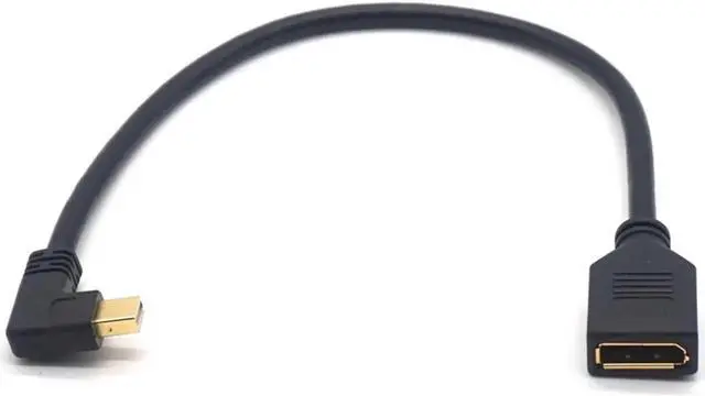 Alt view image 4 of 7 - UP Down Left Right Angled 90 Degree Mini DisplayPort Male to DisplayPort DP Female Extension Cable Adapter