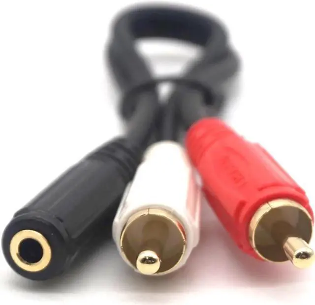 Alt view image 5 of 7 - RCA Cable Stereo Audio Video Adapter 3.5mm Cable Double Female Jack To 2RCA Male Socket 3.5 Y Plug Converter
