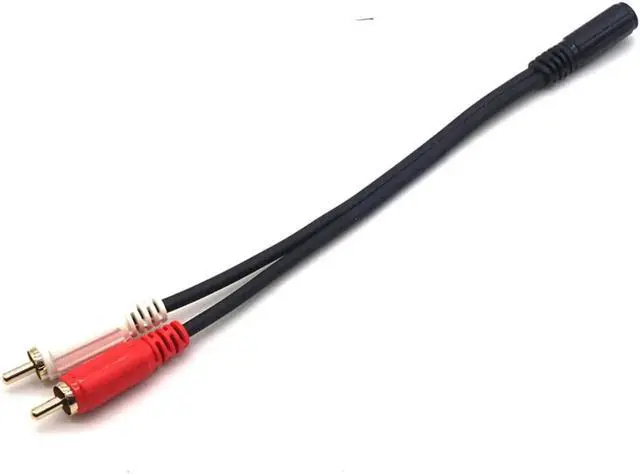 Alt view image 6 of 7 - RCA Cable Stereo Audio Video Adapter 3.5mm Cable Double Female Jack To 2RCA Male Socket 3.5 Y Plug Converter