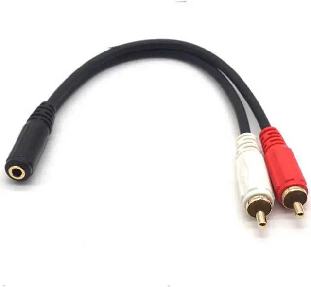 Alt view image 2 of 7 - RCA Cable Stereo Audio Video Adapter 3.5mm Cable Double Female Jack To 2RCA Male Socket 3.5 Y Plug Converter