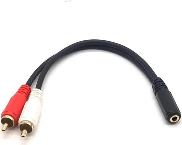 Alt view image 7 of 7 - RCA Cable Stereo Audio Video Adapter 3.5mm Cable Double Female Jack To 2RCA Male Socket 3.5 Y Plug Converter