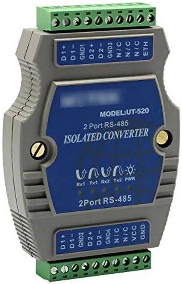 Alt view image 4 of 4 - External-powered 2 Port RS-485 Repeater Rail-mounted PhotoElectric Isolation UT-520
