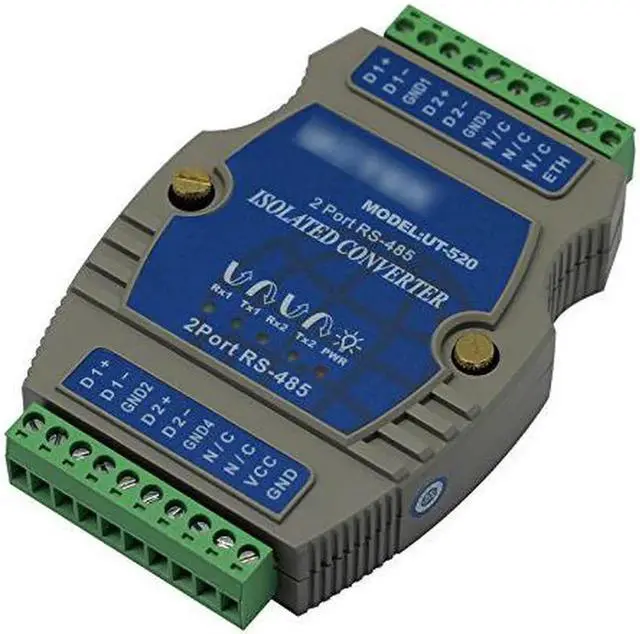 Alt view image 2 of 4 - External-powered 2 Port RS-485 Repeater Rail-mounted PhotoElectric Isolation UT-520