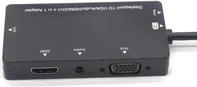 Alt view image 7 of 7 - Displayport DP to hdmi DVI VGA Converter DP 4 in 1 Audio USB Cable Multi-function Adapter For PC Computer Monitor Multimedia