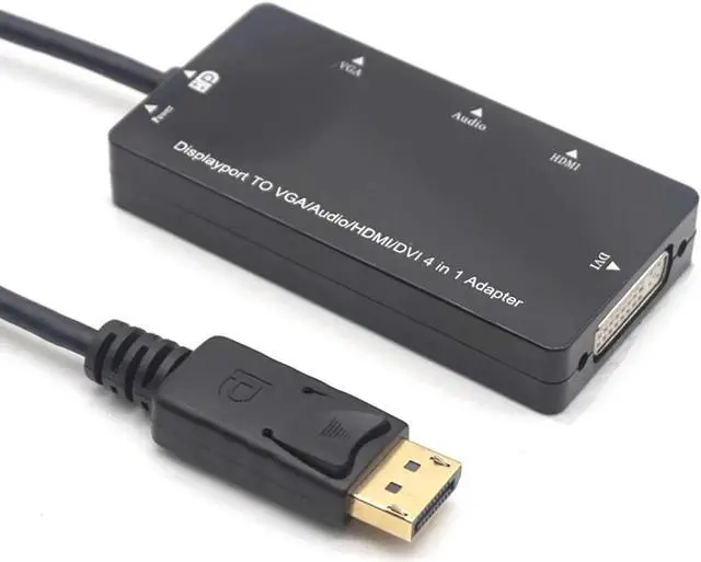Alt view image 2 of 7 - Displayport DP to hdmi DVI VGA Converter DP 4 in 1 Audio USB Cable Multi-function Adapter For PC Computer Monitor Multimedia