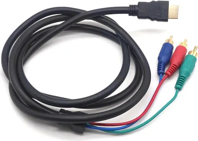 Alt view image 5 of 7 - HDMI to 3RCA Adapter Cable Audio Video AV Cables Adapters Converter Connector Component Wire Lead For HDTV