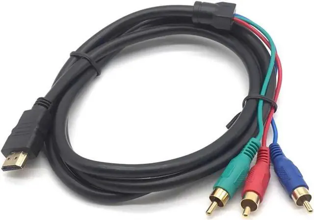 Alt view image 6 of 7 - HDMI to 3RCA Adapter Cable Audio Video AV Cables Adapters Converter Connector Component Wire Lead For HDTV