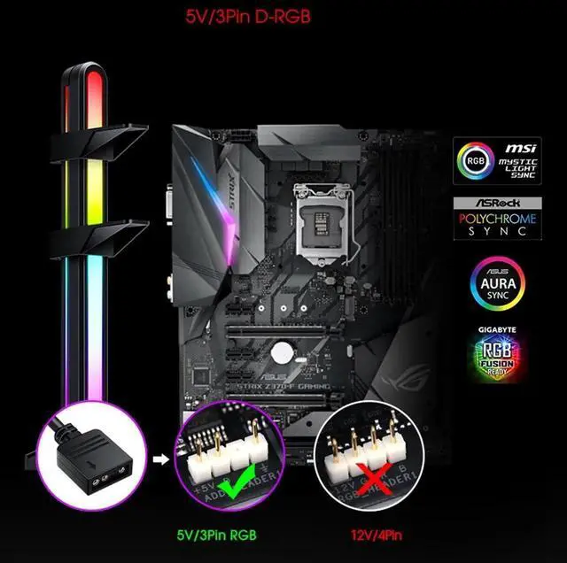 Alt view image 3 of 7 - Graphics Card Bracket vga Holder Jack Desktop Computer Case 5V3Pin ARGB Video Card GPU Water Cooling Kit Support Stand