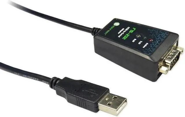 Alt view image 3 of 6 - USB 2.0 to Serial RS-232 DB9 9Pin Adapter Converter Cable FTDI Chipset Length 1M USB TO RS232