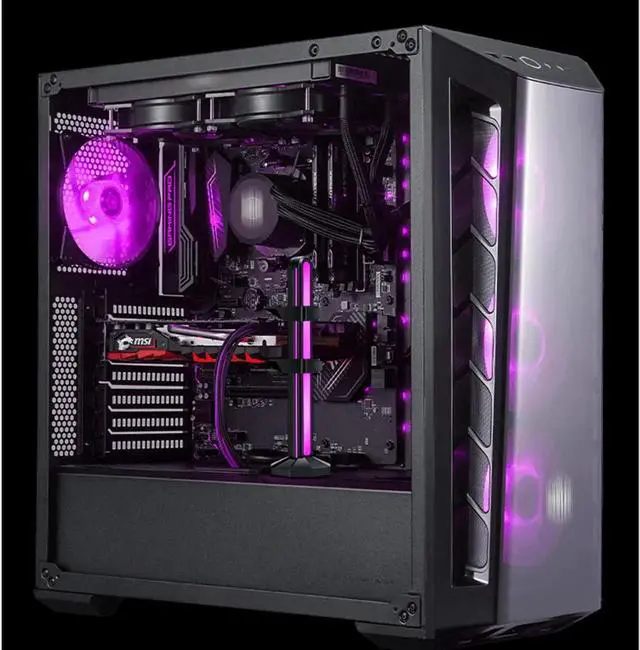 Alt view image 2 of 7 - Graphics Card Bracket vga Holder Jack Desktop Computer Case 5V3Pin ARGB Video Card GPU Water Cooling Kit Support Stand